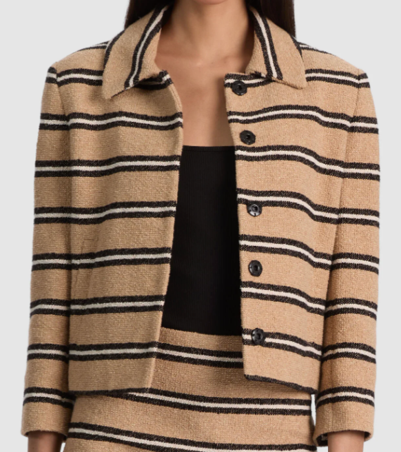 Alice + Olivia Weston 3/4 Sleeve Box Jacket