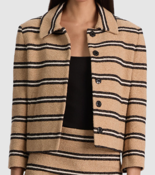 Alice + Olivia Weston 3/4 Sleeve Box Jacket