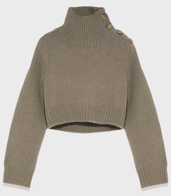 Yves Salomon Zip Neck Sweater
