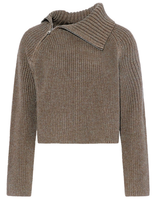 Yves Salomon Zip Neck Sweater